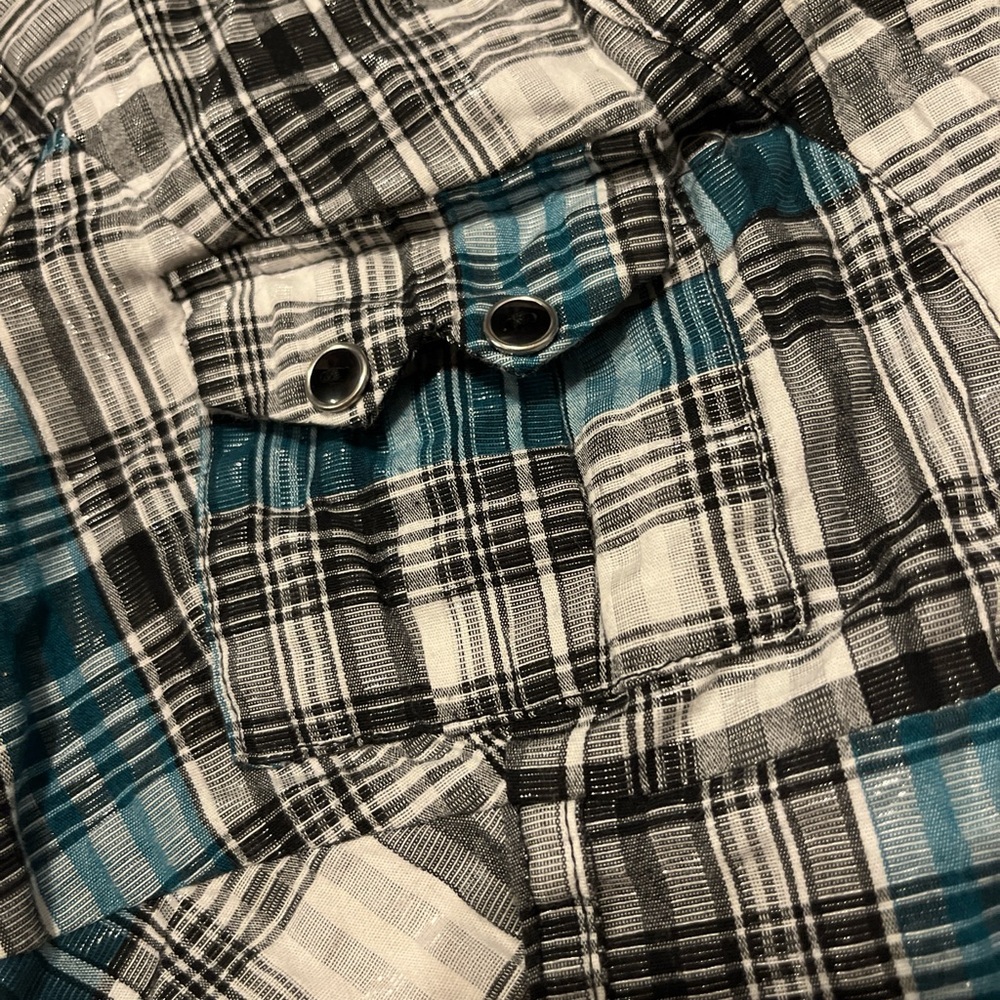 HeartSoul Black and White Plaid Shirt - Picture 4 of 9